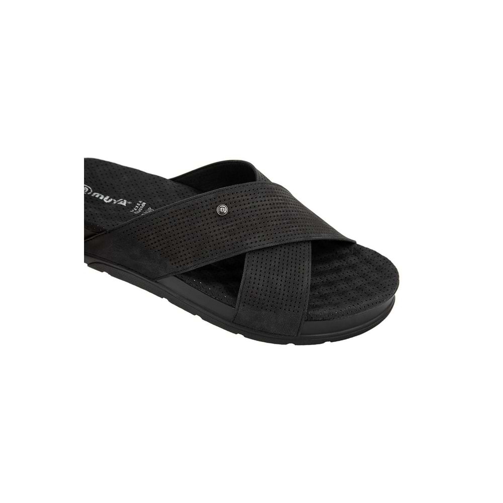 Muya Renmen Anatomik Taban Topuk Dikeni Erkek Terlik - Siyah - 40