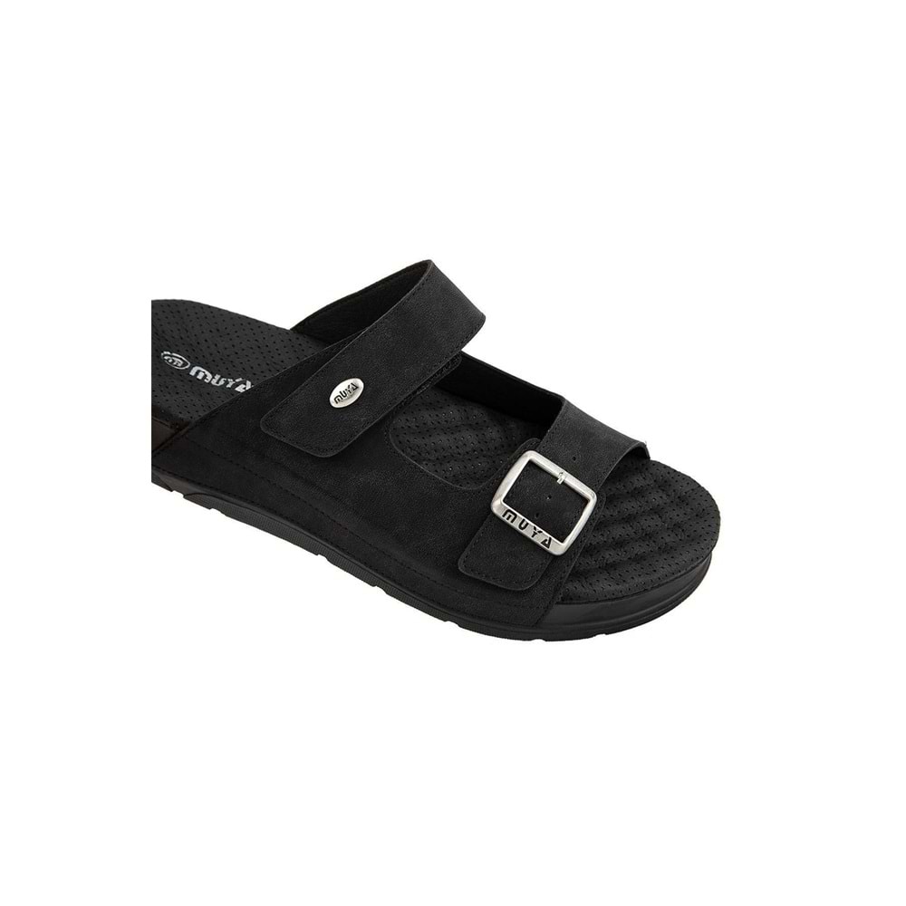 Muya Mamaki Anatomik Taban Topuk Dikeni Erkek Terlik - Siyah - 40