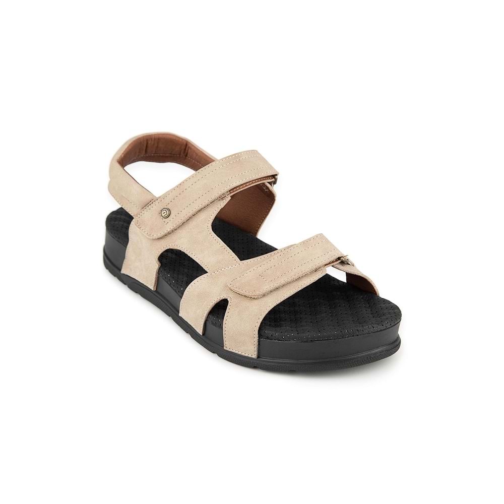 Muya Sagrado Anatomik Taban Topuk Dikeni Erkek Sandalet - Krem - 40
