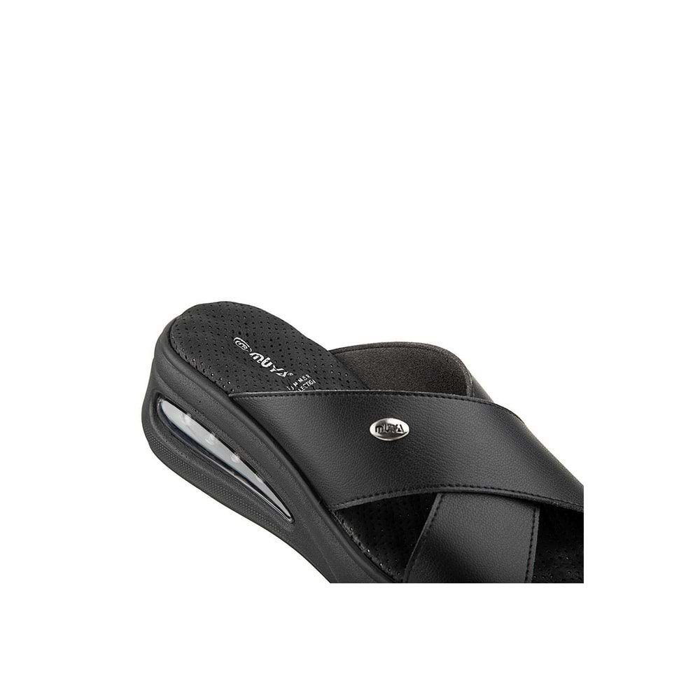 Muya Nap Anatomik Air Max Tabanlı Topuk Dikeni Kadın Terlik - Siyah - 40
