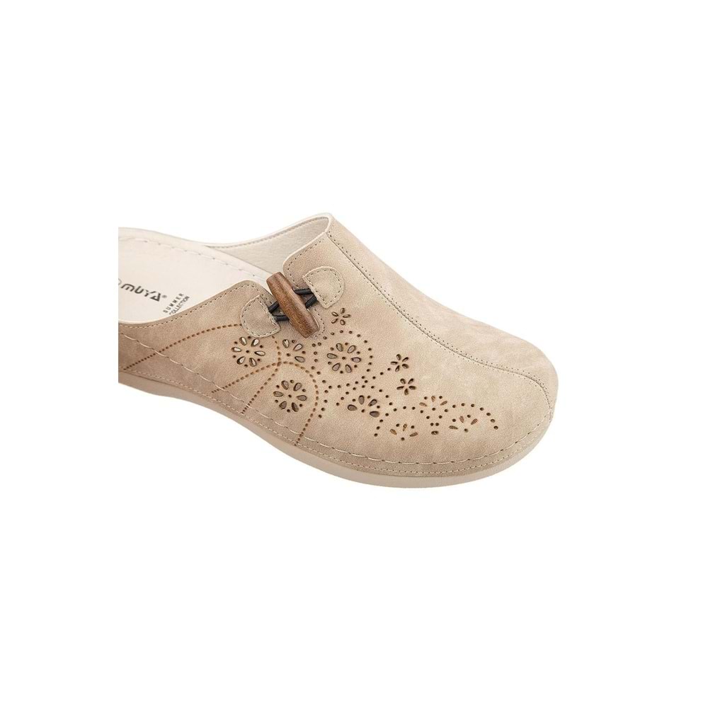 Muya Freya Anatomik Taban Dört Mevsim Kadın Terlik - Krem - 40