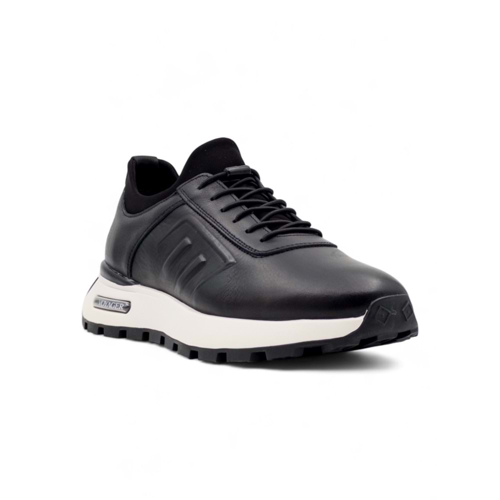VOYAGER M294-1 ERKEK HAKİKİ DERİ SPOR AYAKKABI - SİYAH - 43