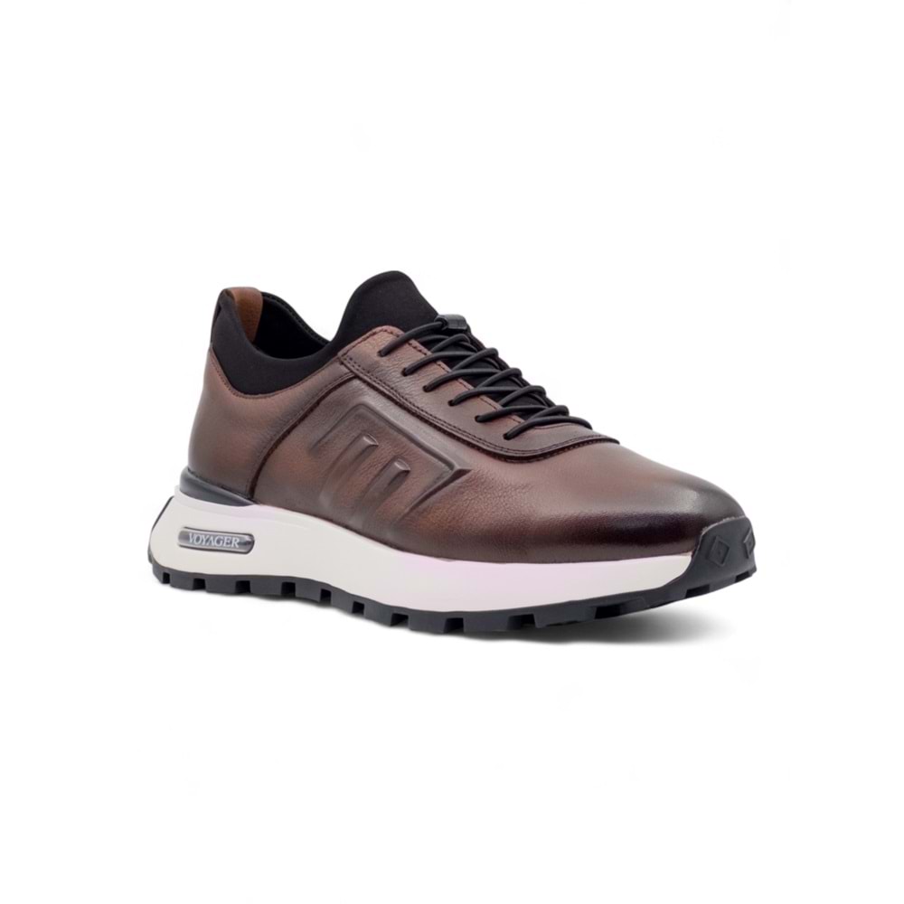 VOYAGER M294-1 ERKEK HAKİKİ DERİ SPOR AYAKKABI - TABA - 40