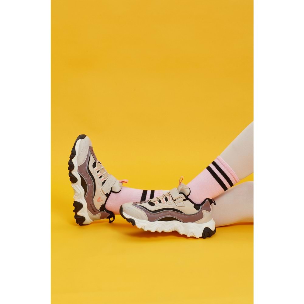 VİCCO POTE UNİSEX ÇOCUK SPOR AYAKKABI - BEJ - 26