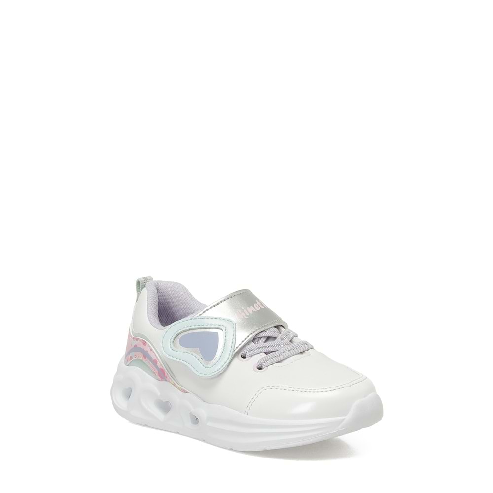 KİNETİX RUBY PU B 5PR KIZ BEBEK IŞIKLI SPOR AYAKKABI - BEYAZ - 21