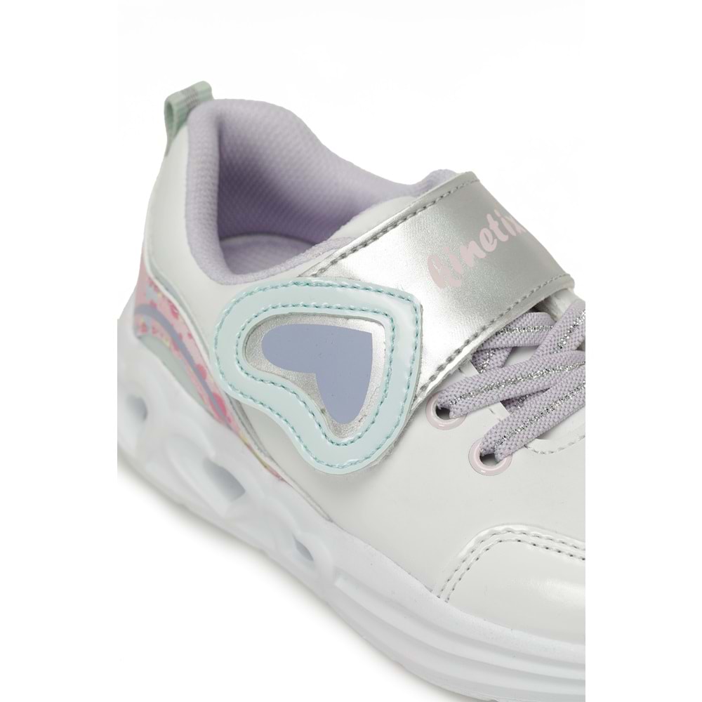 KİNETİX RUBY PU B 5PR KIZ BEBEK IŞIKLI SPOR AYAKKABI - BEYAZ - 21