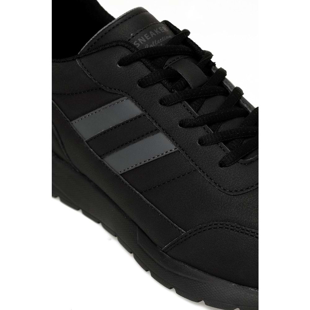 KİNETİX LESCAR II PU 5PR ERKEK SNEAKER - SİYAH - 40