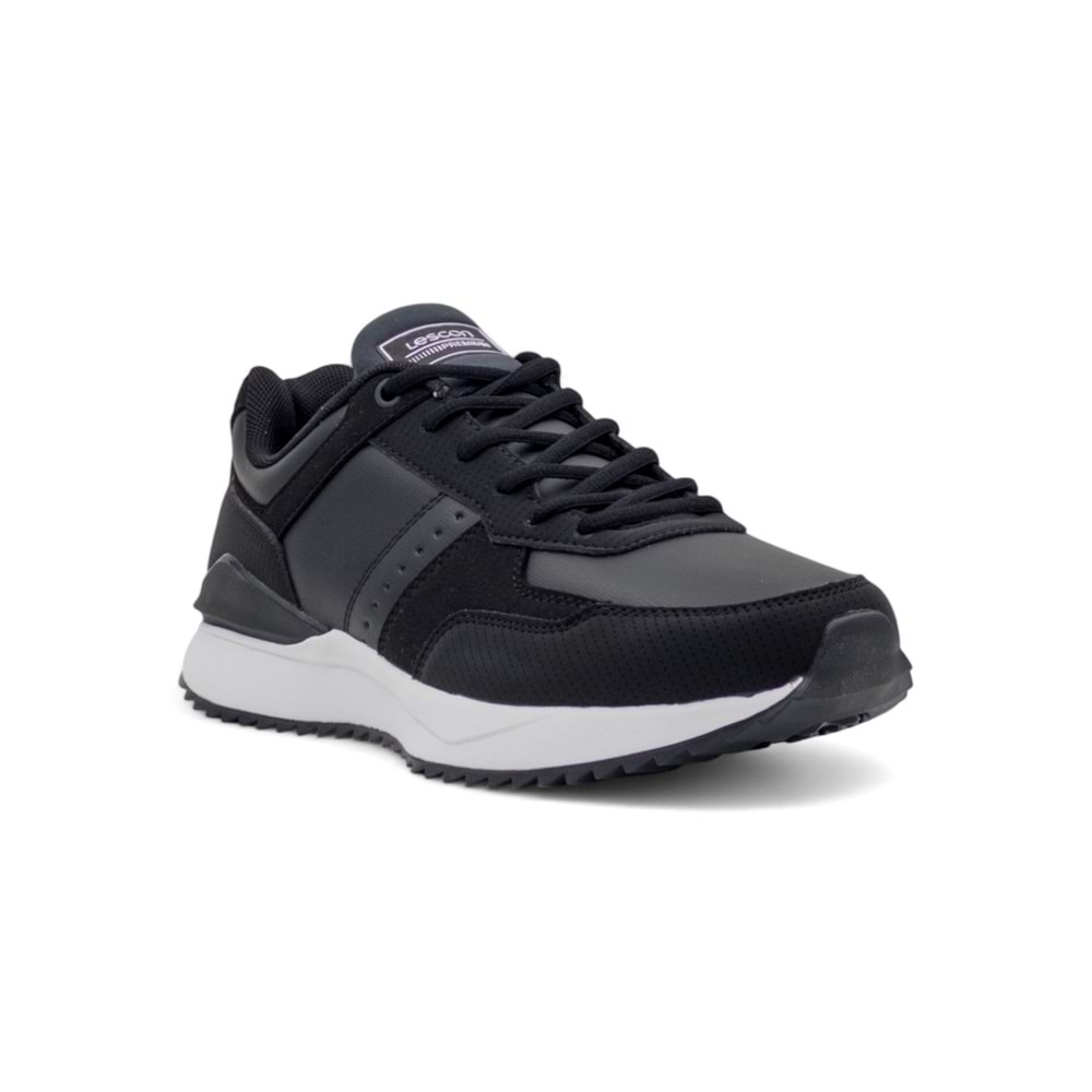 LESCON ASTRO WALKING ERKEK SPOR AYAKKABI - SİYAH-BEYAZ - 41