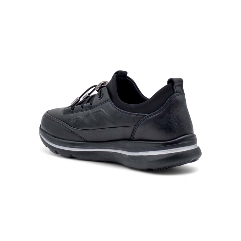 VOYAGER 9733 KADIN HAKİKİ DERİ COMFORT AYAKKABI - SİYAH - 40