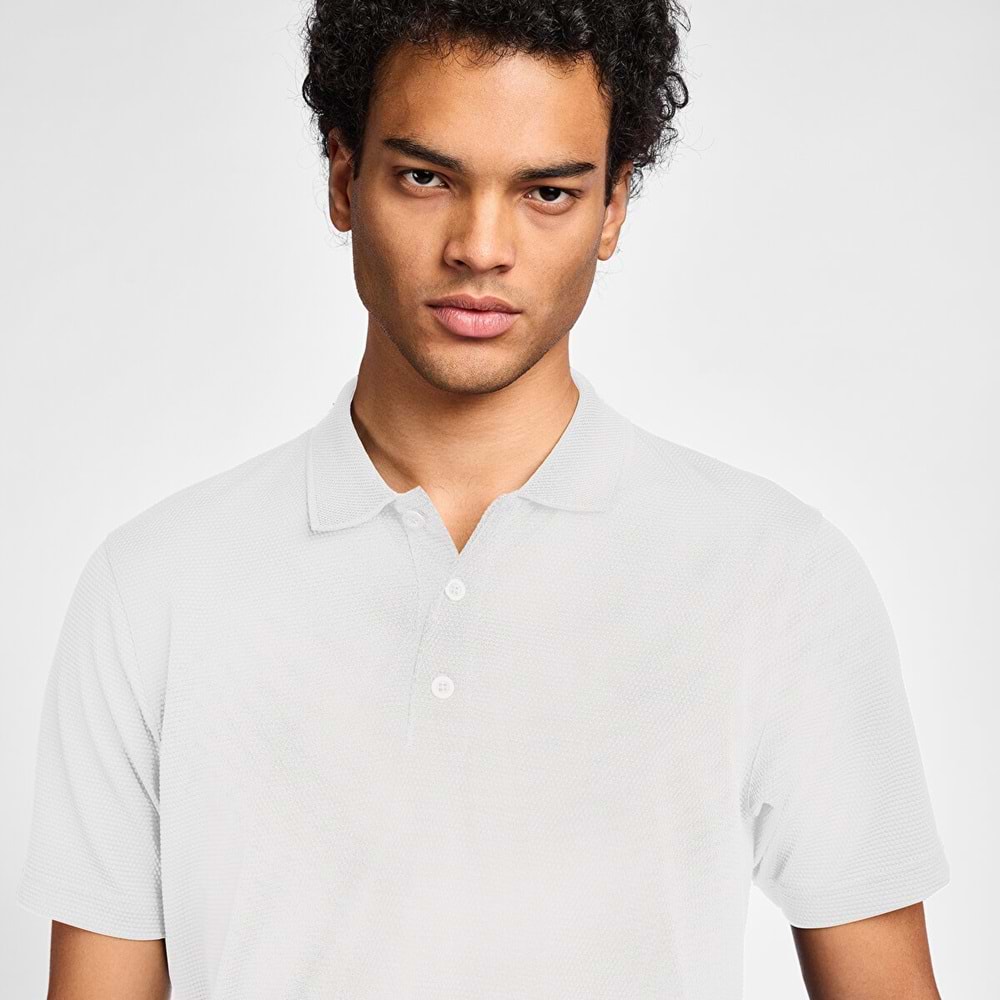 LESCON 25S-1297-25N ERKEK KISA KOL POLO TİŞÖRT - BEYAZ - L