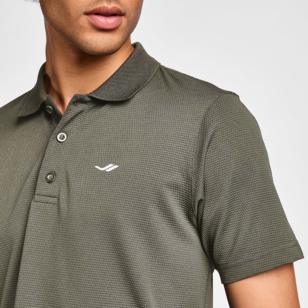 LESCON 25S-1297-25N ERKEK KISA KOL POLO TİŞÖRT - HAKİ - L