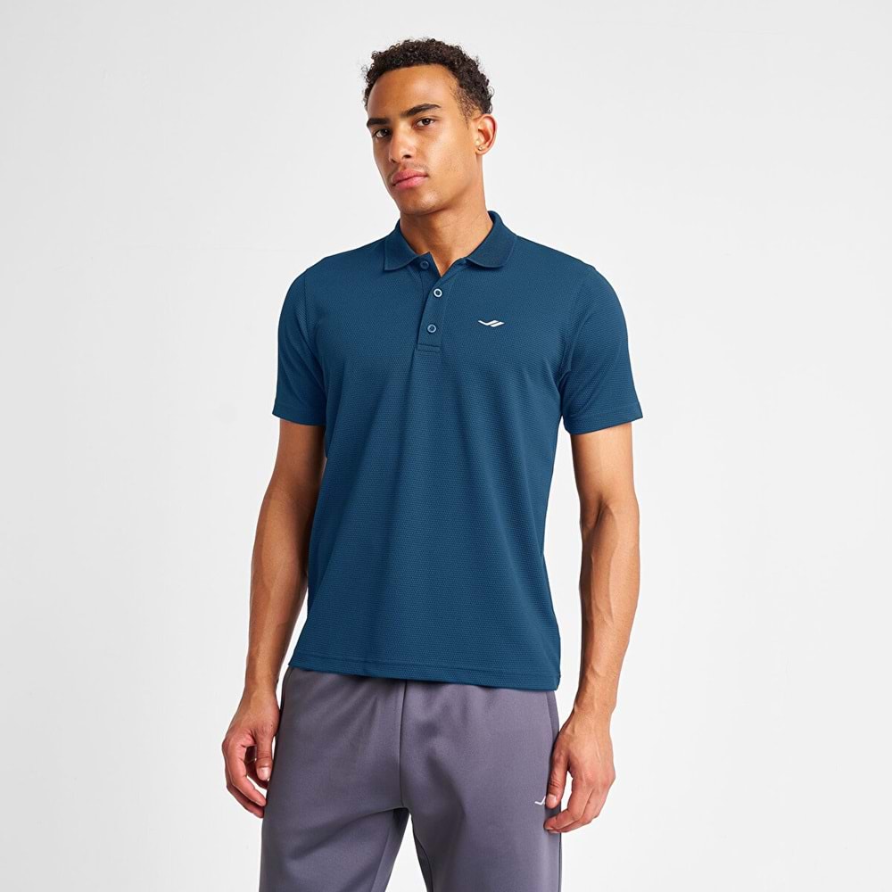 LESCON 25S-1297-25N ERKEK KISA KOL POLO TİŞÖRT - KOZMİK SAFİR - L