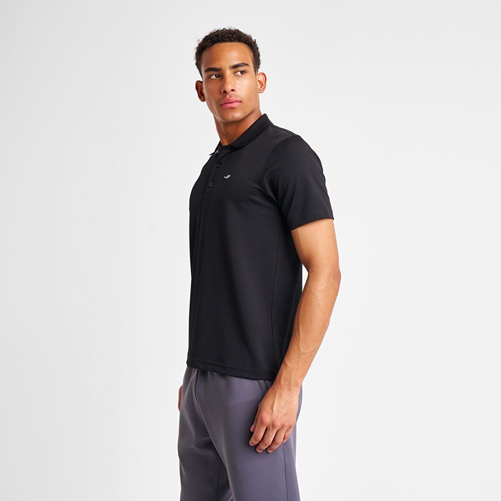 LESCON 25S-1297-25N ERKEK KISA KOL POLO TİŞÖRT - SİYAH - M