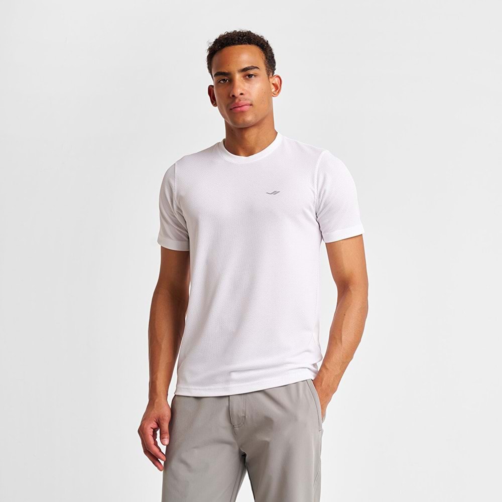 LESCON 25S-1298-25N ERKEK KISA KOL TİŞÖRT - BEYAZ - L