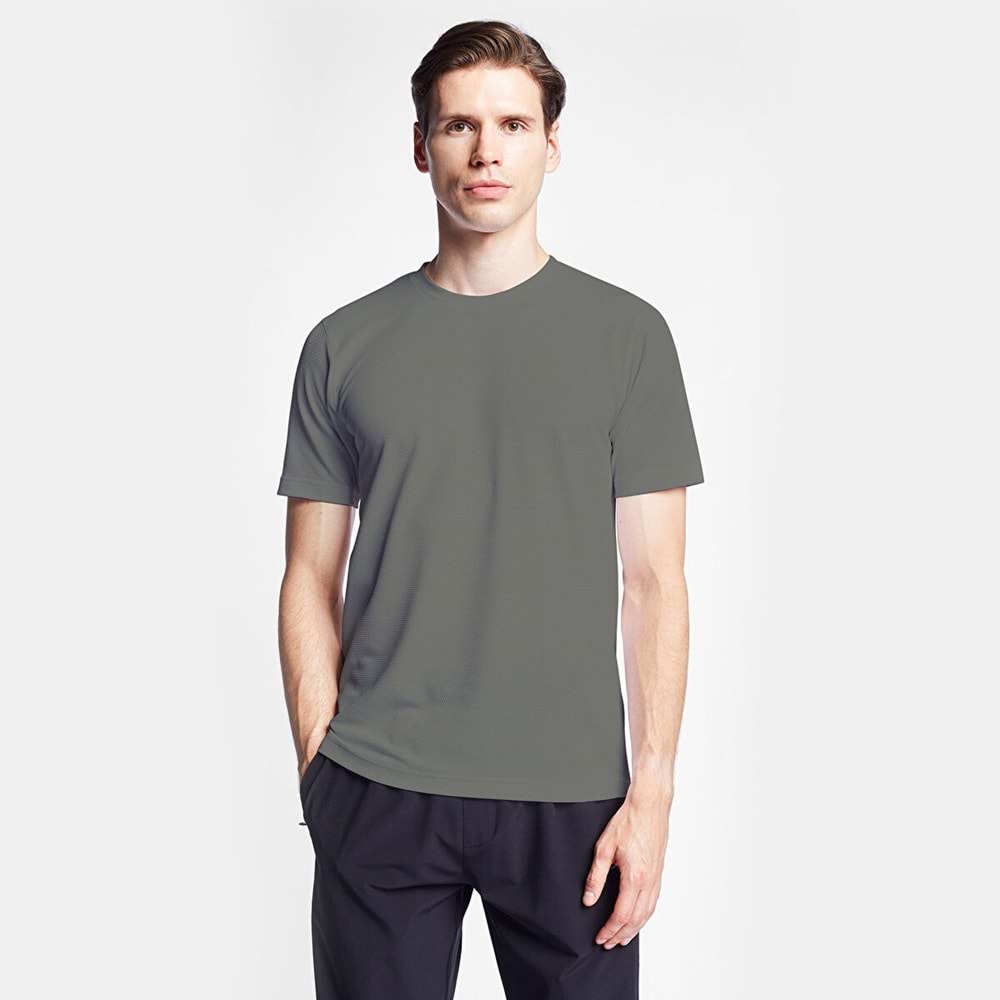 LESCON 25S-1298-25N ERKEK KISA KOL TİŞÖRT - HAKİ - L