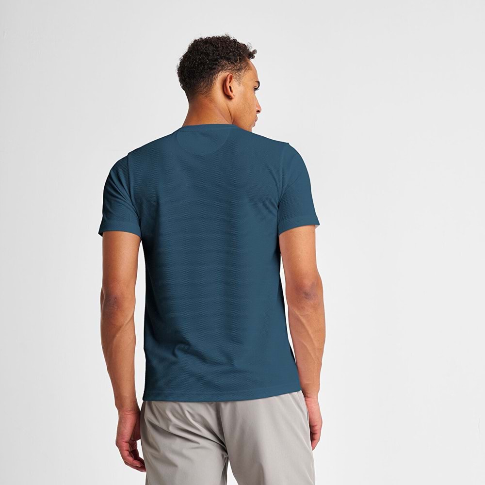 LESCON 25S-1298-25N ERKEK KISA KOL TİŞÖRT - KOZMİK SAFİR - L