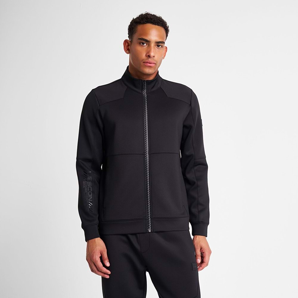 LESCON 25N-1138 ERKEK FERMUARLI SWEATSHİRT - SİYAH - M