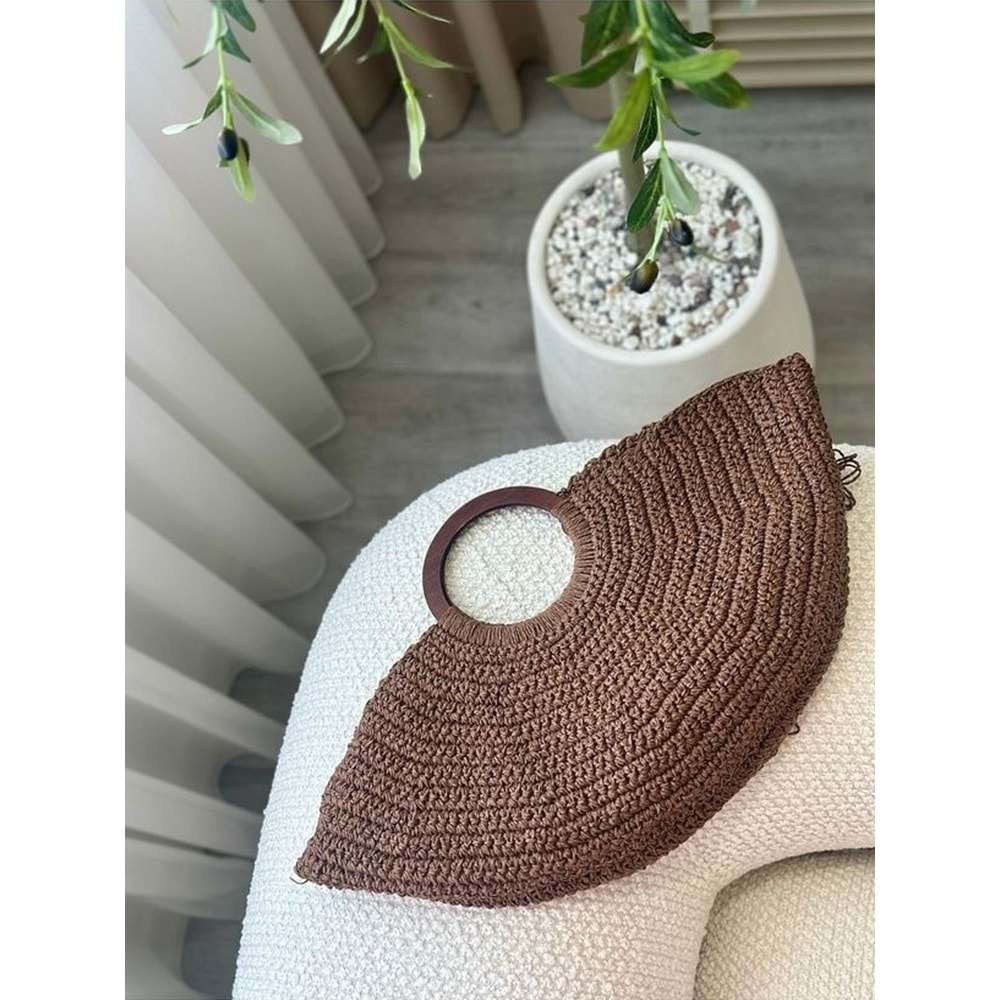 blancaston Kağıt İp El Örgüsü Bohem Çanta