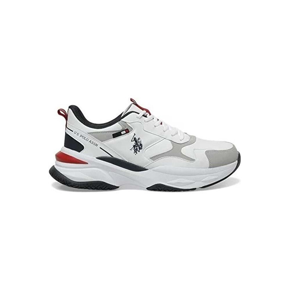 U.S. POLO ASSN. SOLIDAR 5PR ERKEK SNEAKER - BEYAZ - 40