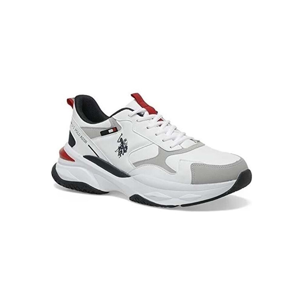 U.S. POLO ASSN. SOLIDAR 5PR ERKEK SNEAKER - BEYAZ - 40