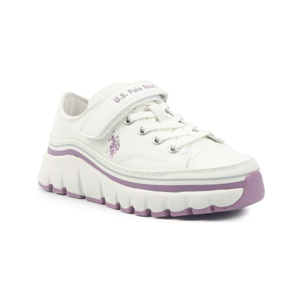U.S. POLO ASSN. KENTA JR 5PR KIZ ÇOCUK SNEAKER - BEYAZ - 31
