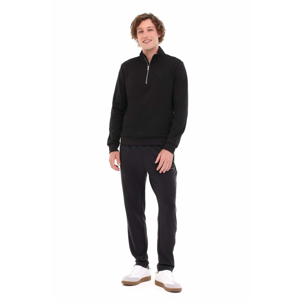 LUMBERJACK MB BS47 HZIP SW 5PR ERKEK SWEATSHİRT - SİYAH - L