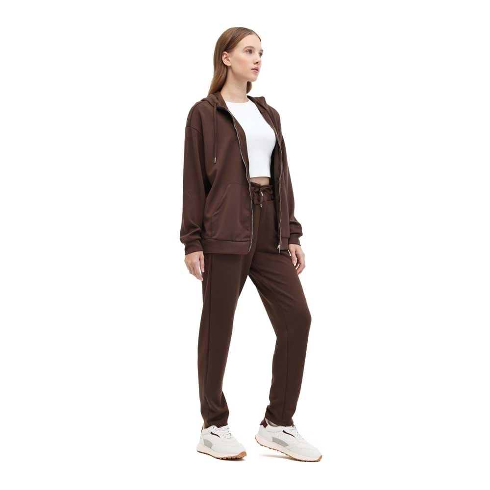 LUMBERJACK WB CARLA-H GINSEN 5PR KADIN EŞOFMAN ÜSTÜ - KAHVERENGİ - S