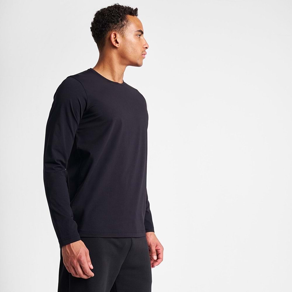 LESCON 25S-1236-25N ERKEK UZUN KOL TİŞÖRT - LACİVERT - L