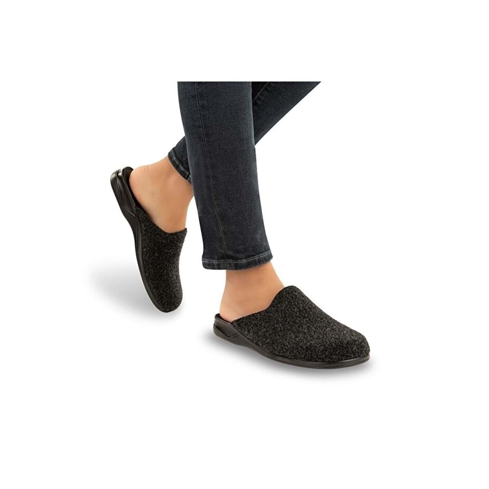 Muya Arven Anatomik Taban Erkek Ev Terliği - Füme - 41