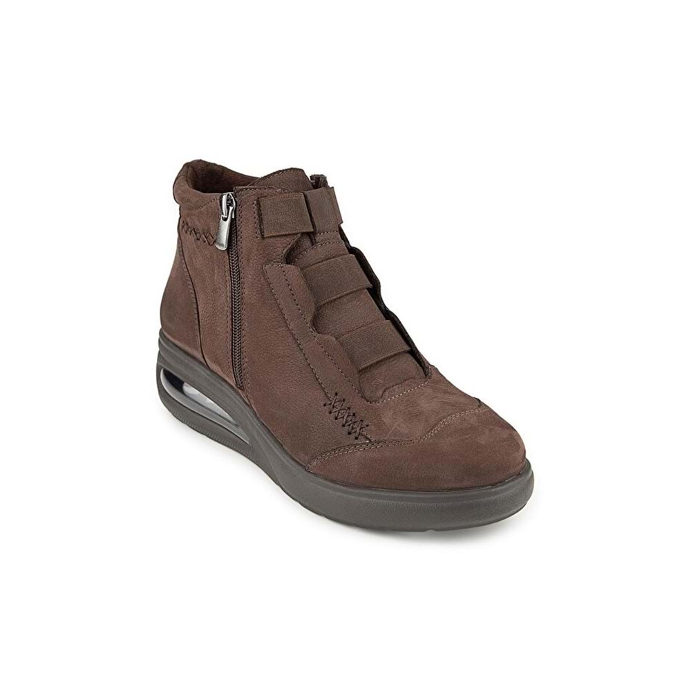 Muya Baie Anatomik Air Max Tabanlı Hakiki Deri Kadın Bot - Kahverengi - 40