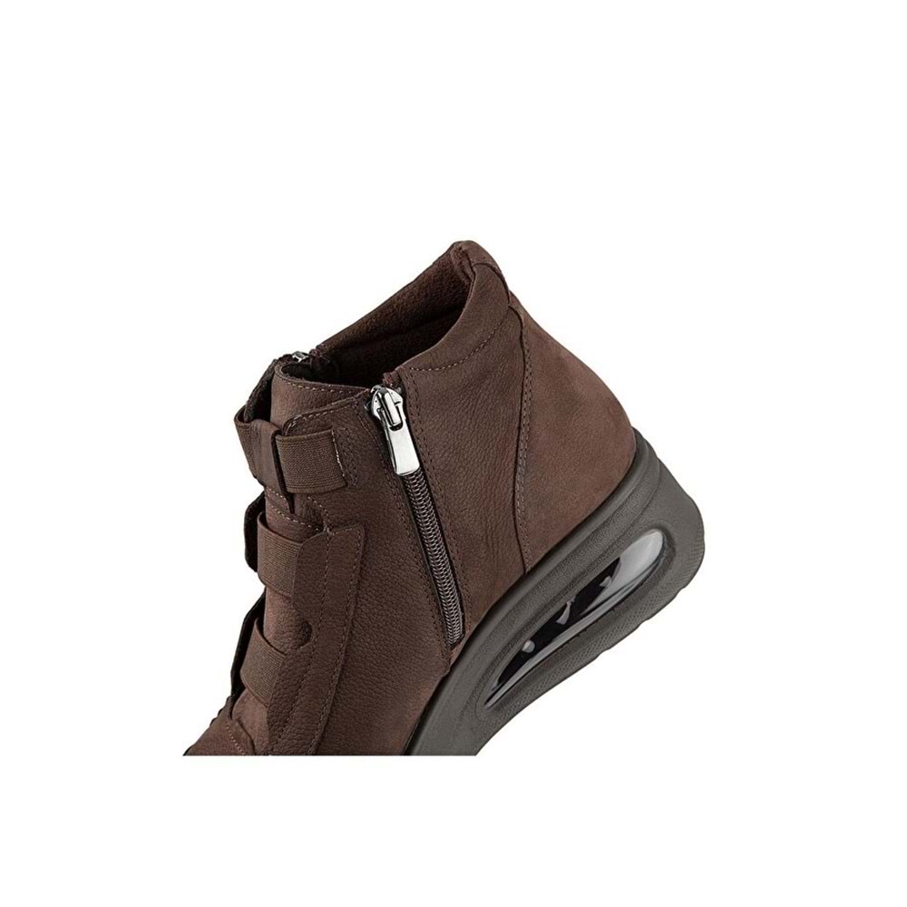 Muya Baie Anatomik Air Max Tabanlı Hakiki Deri Kadın Bot - Kahverengi - 40