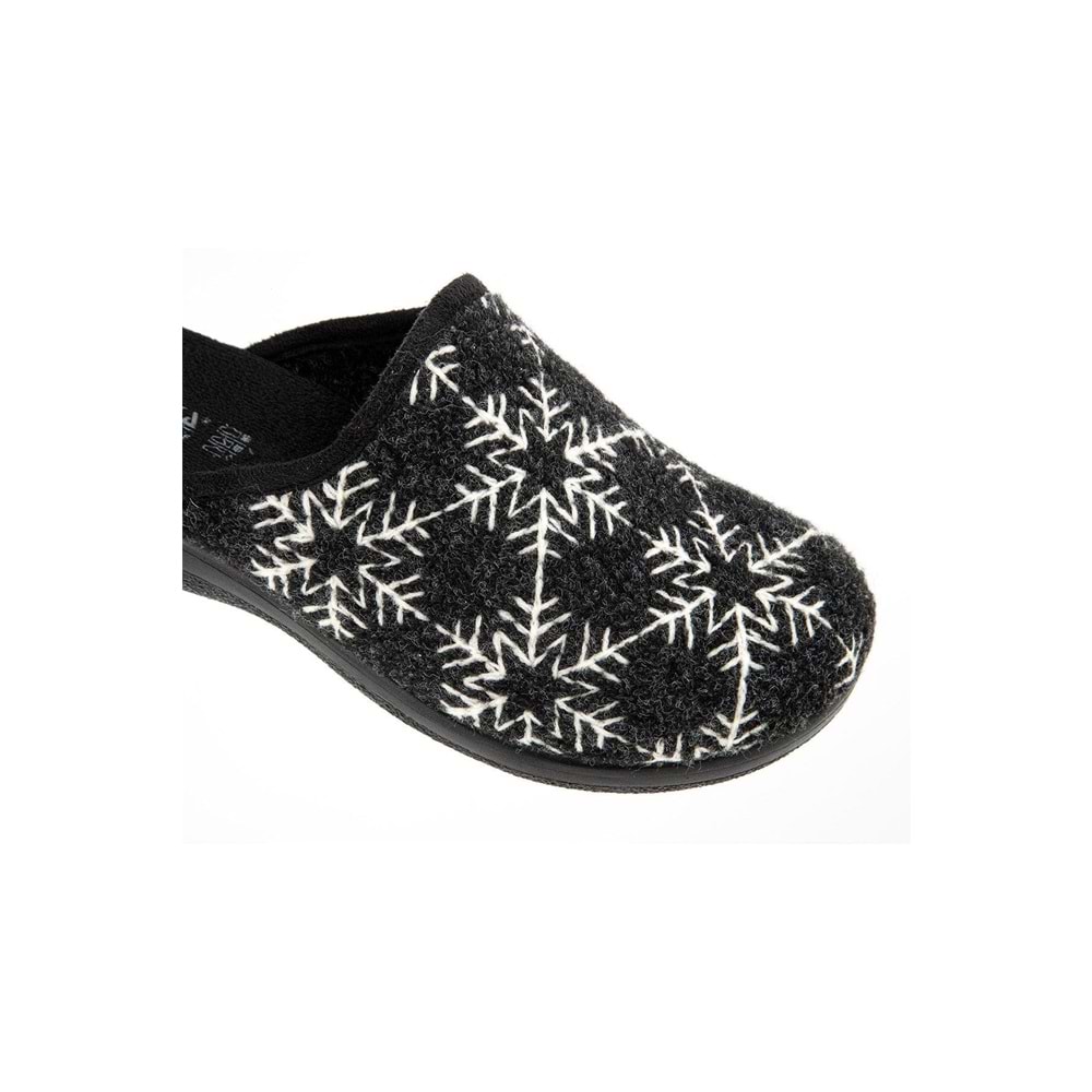 Muya Comma Anatomik Taban Kadın Ev Terliği - Siyah - 40