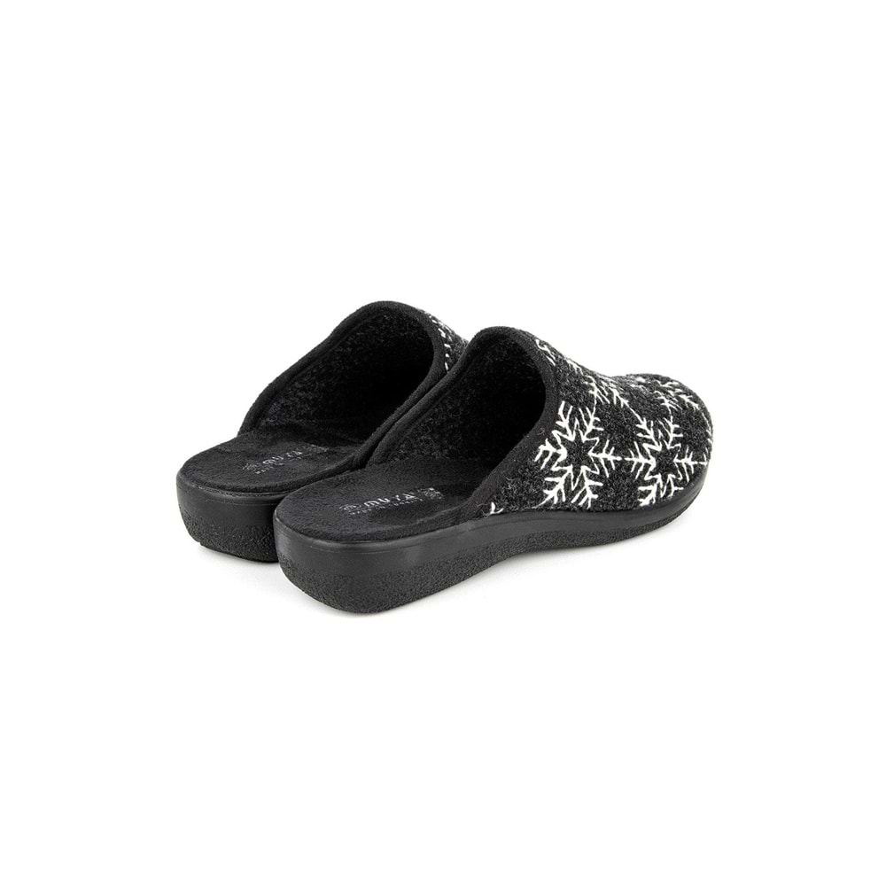 Muya Comma Anatomik Taban Kadın Ev Terliği - Siyah - 40