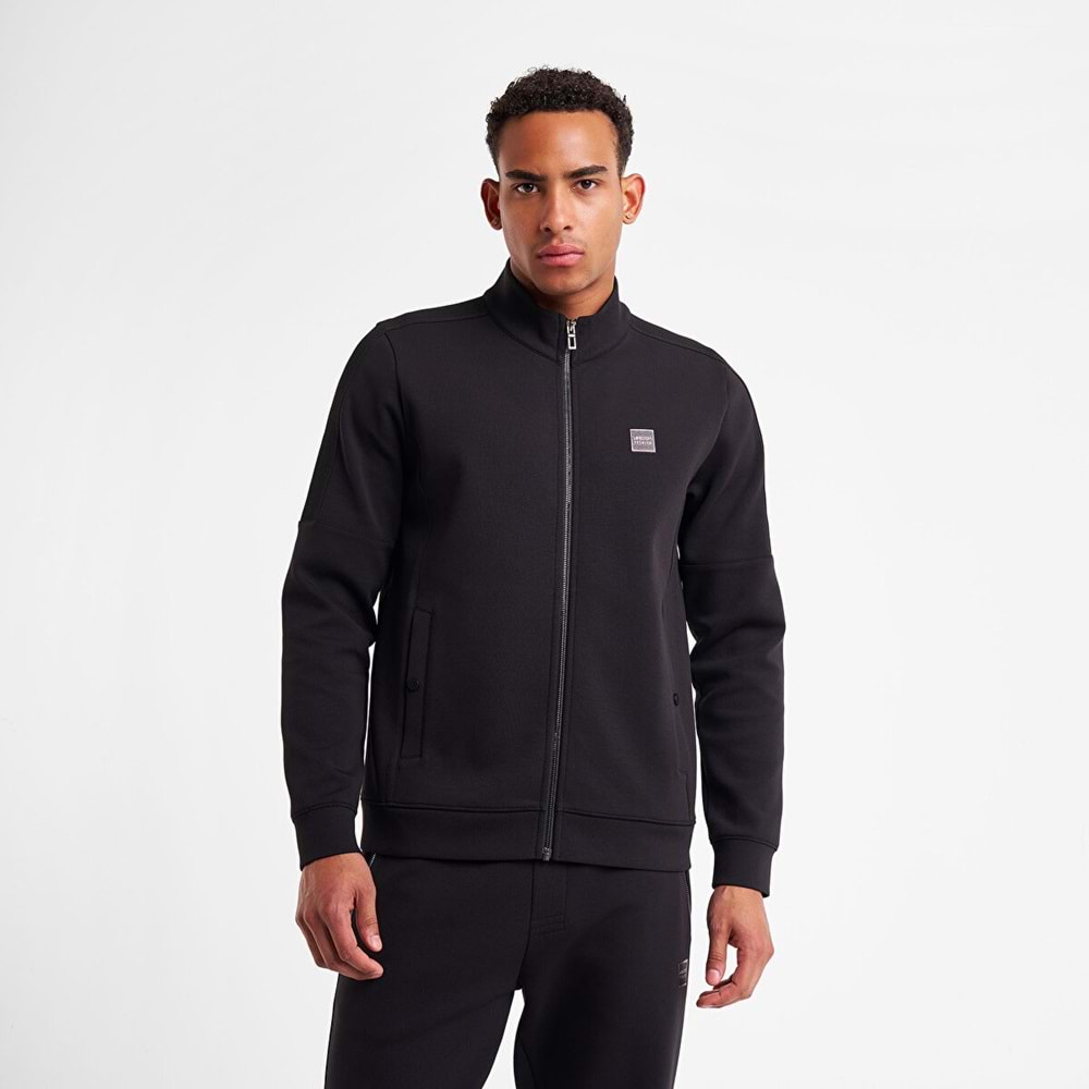 LESCON 25N-1141 ERKEK FERMUARLI SWEATSHİRT - SİYAH - L