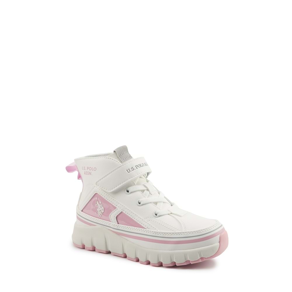 U.S. POLO ASSN. KELTES JR 5PR KIZ ÇOCUK SNEAKER BOT - BEYAZ - 34