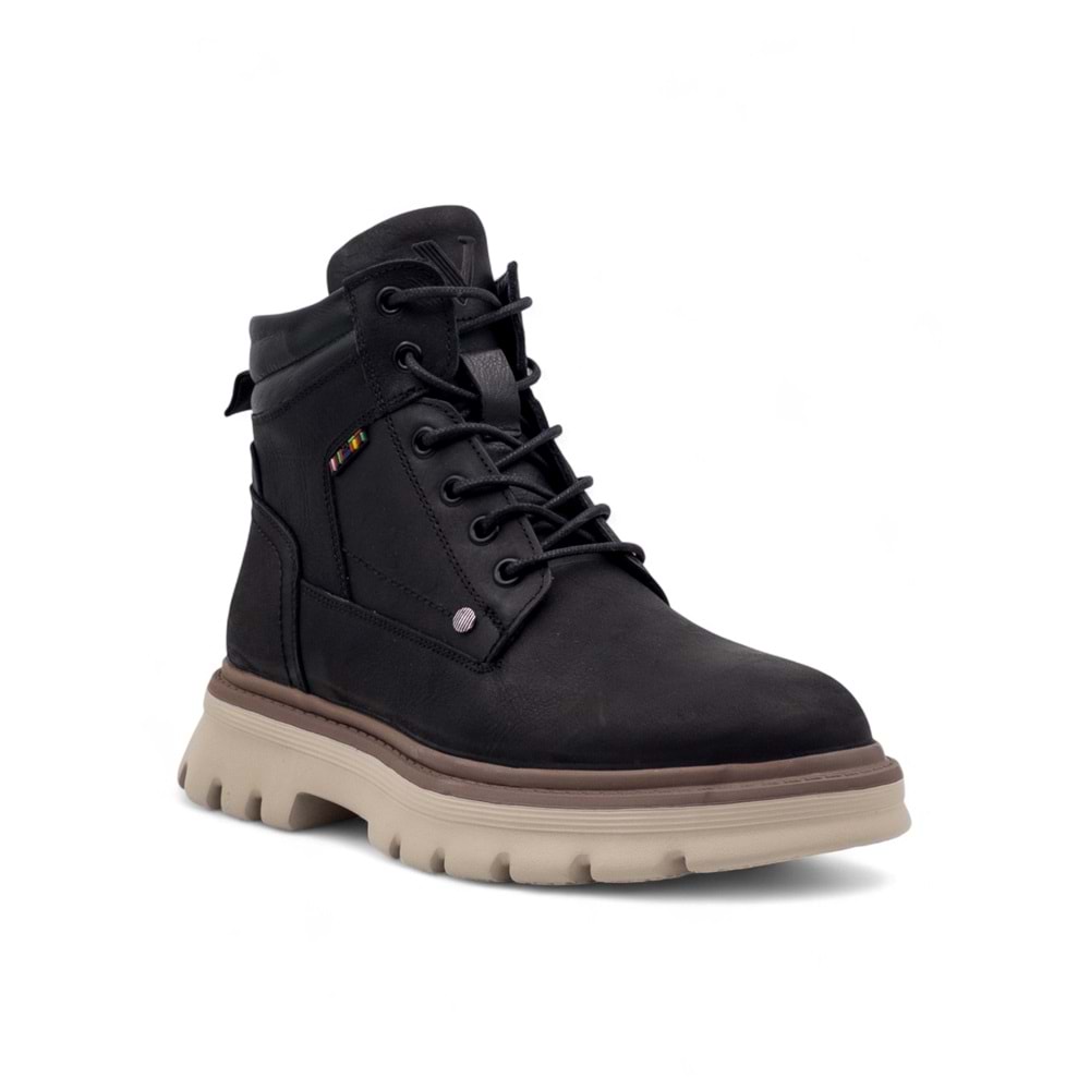 VOYAGER M368 ERKEK HAKİKİ DERİ BOT - NUBUK SİYAH - 40