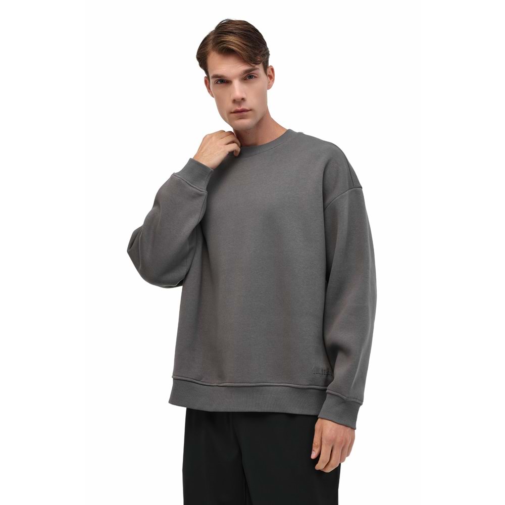 LUMBERJACK MB ROS 16HS108 5PR ERKEK SWEATSHİRT - ANTRASİT - M