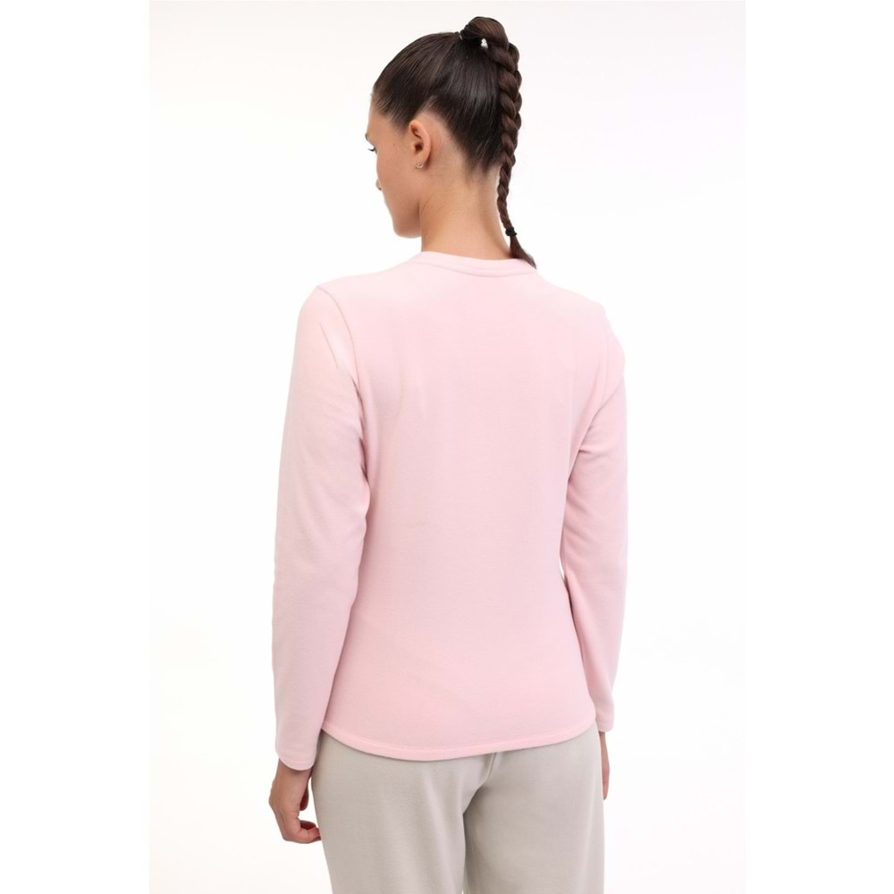 KİNETİX WB 7 BEYZA POLAR 5PR KADIN POLAR SWEATSHİRT - A.PEMBE - L