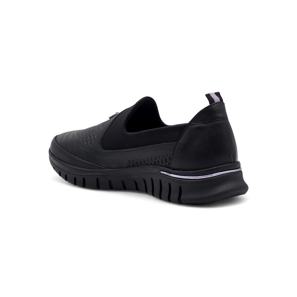 VOYAGER Z200 KADIN HAKİKİ DERİ SPOR MODEL GÜNLÜK AYAKKABI - SİYAH - 40