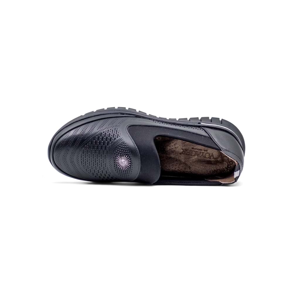 VOYAGER Z200 KADIN HAKİKİ DERİ SPOR MODEL GÜNLÜK AYAKKABI - SİYAH - 40