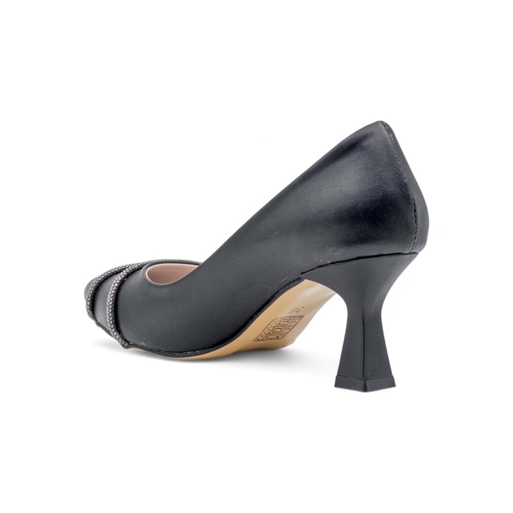 BİLENER 0803 TAŞLI KADIN STİLETTO - SİYAH - 40