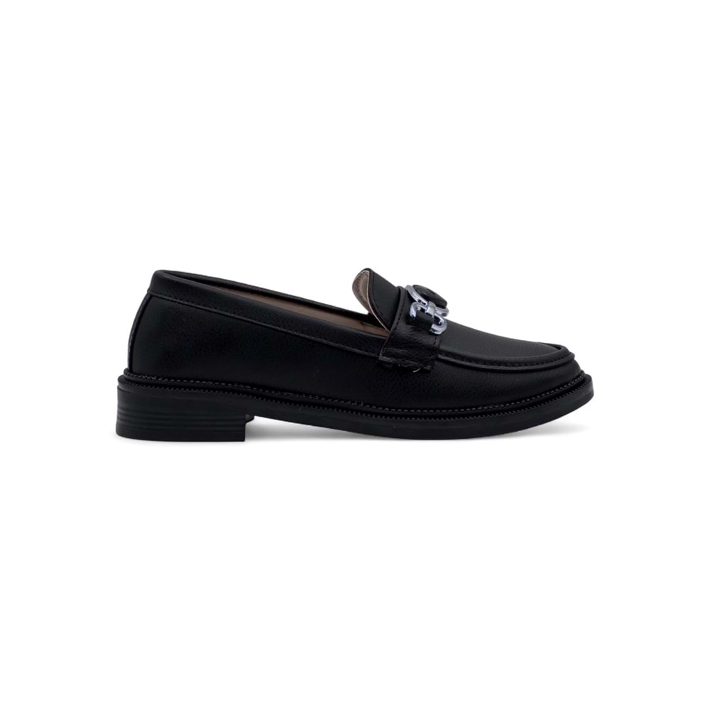 SU&NAZ TOKA DETAYLI KADIN LOAFER - SİYAH - 40