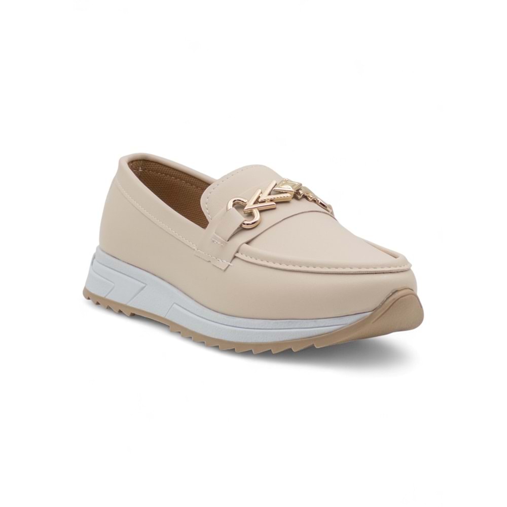 BARBOUR 0207 TOKA DETAYLI GÜNLÜK KADIN BABET - KREM - 37