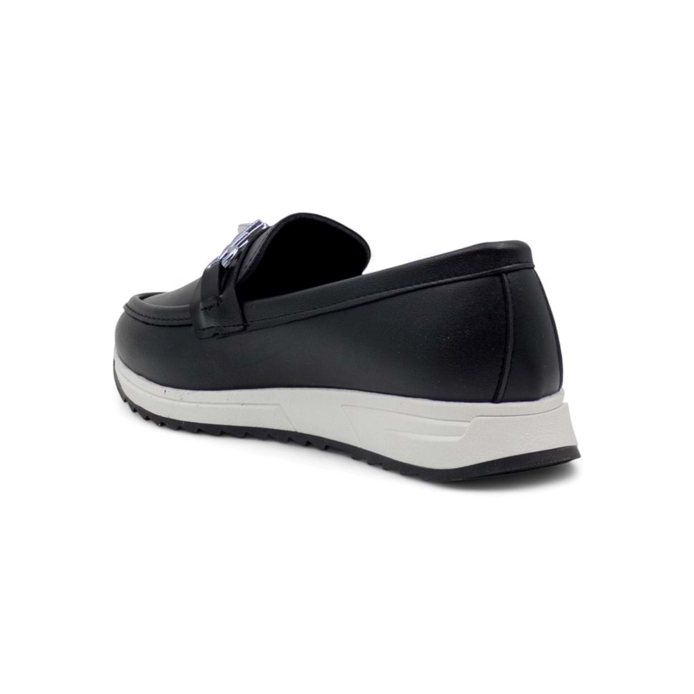 BARBOUR 0207 TOKA DETAYLI GÜNLÜK KADIN BABET - SİYAH - 40