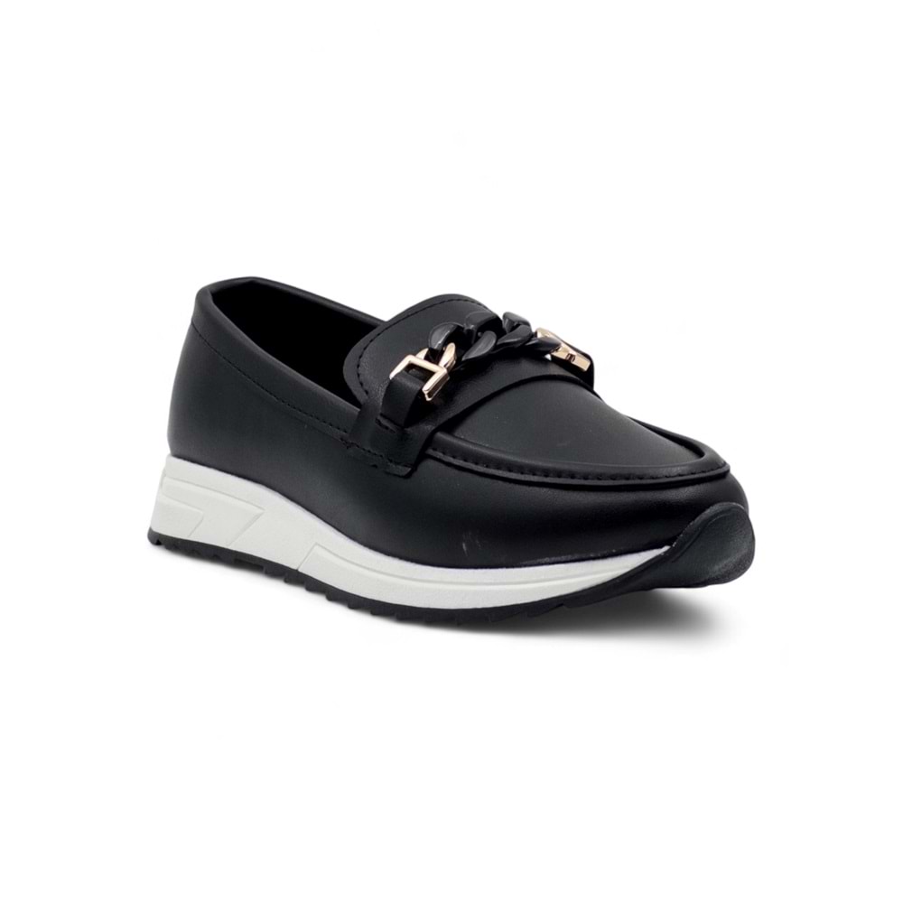 BARBOUR 0204 TOKA DETAYLI GÜNLÜK KADIN BABET - SİYAH - 40