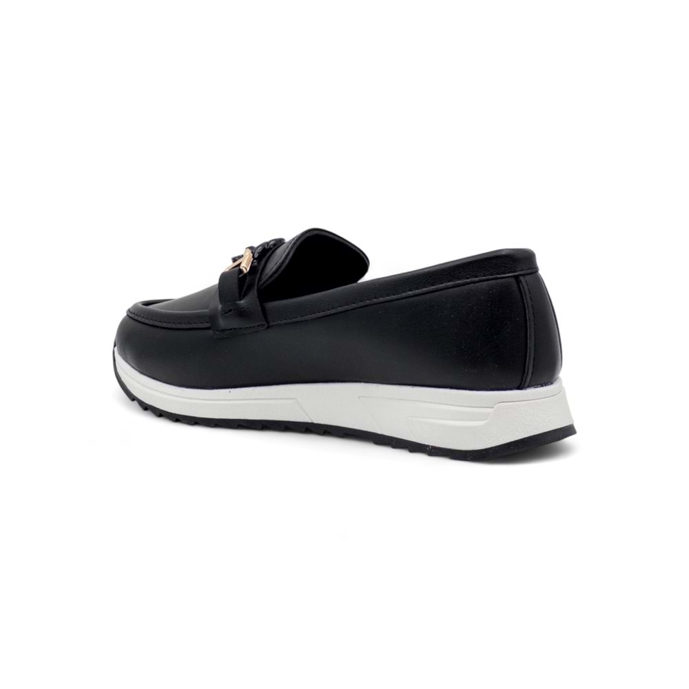 BARBOUR 0204 TOKA DETAYLI GÜNLÜK KADIN BABET - SİYAH - 40