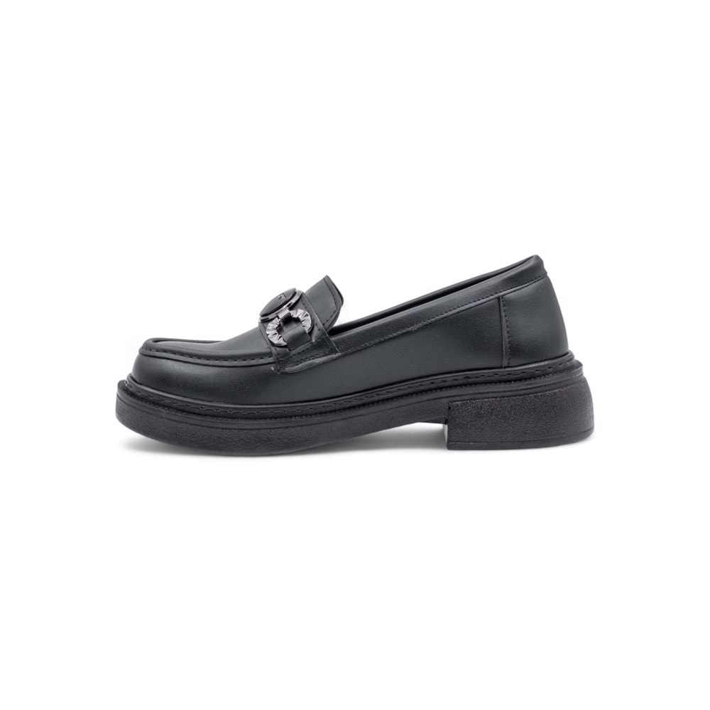 WISSENTE 1823 TOKA DETAYLI KADIN LOAFER - SİYAH - 36