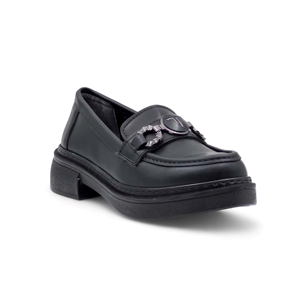 WISSENTE 1823 TOKA DETAYLI KADIN LOAFER - SİYAH - 36