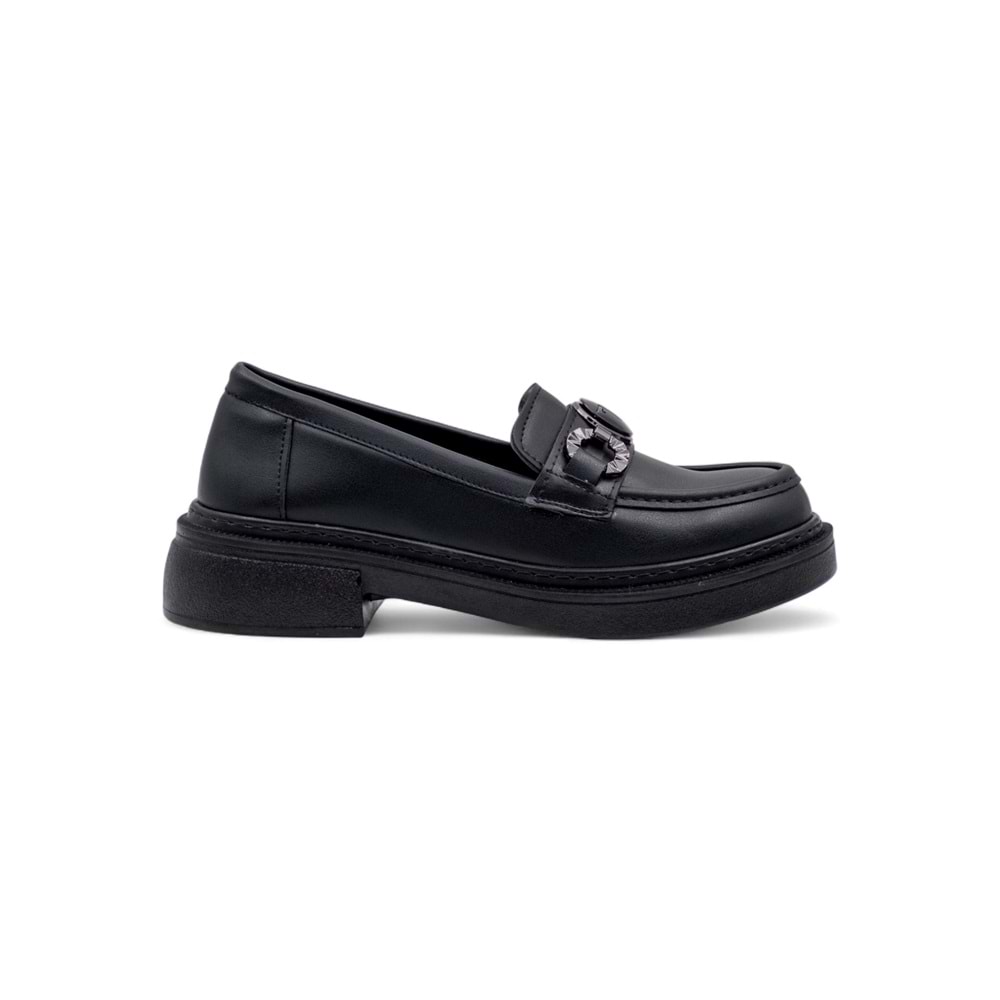 WISSENTE 1823 TOKA DETAYLI KADIN LOAFER - SİYAH - 40