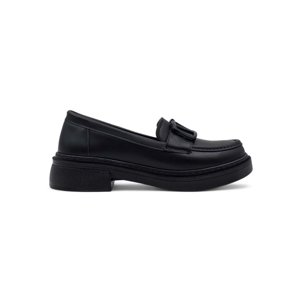 WISSENTE 1810 TOKA DETAYLI KADIN LOAFER - SİYAH - 39